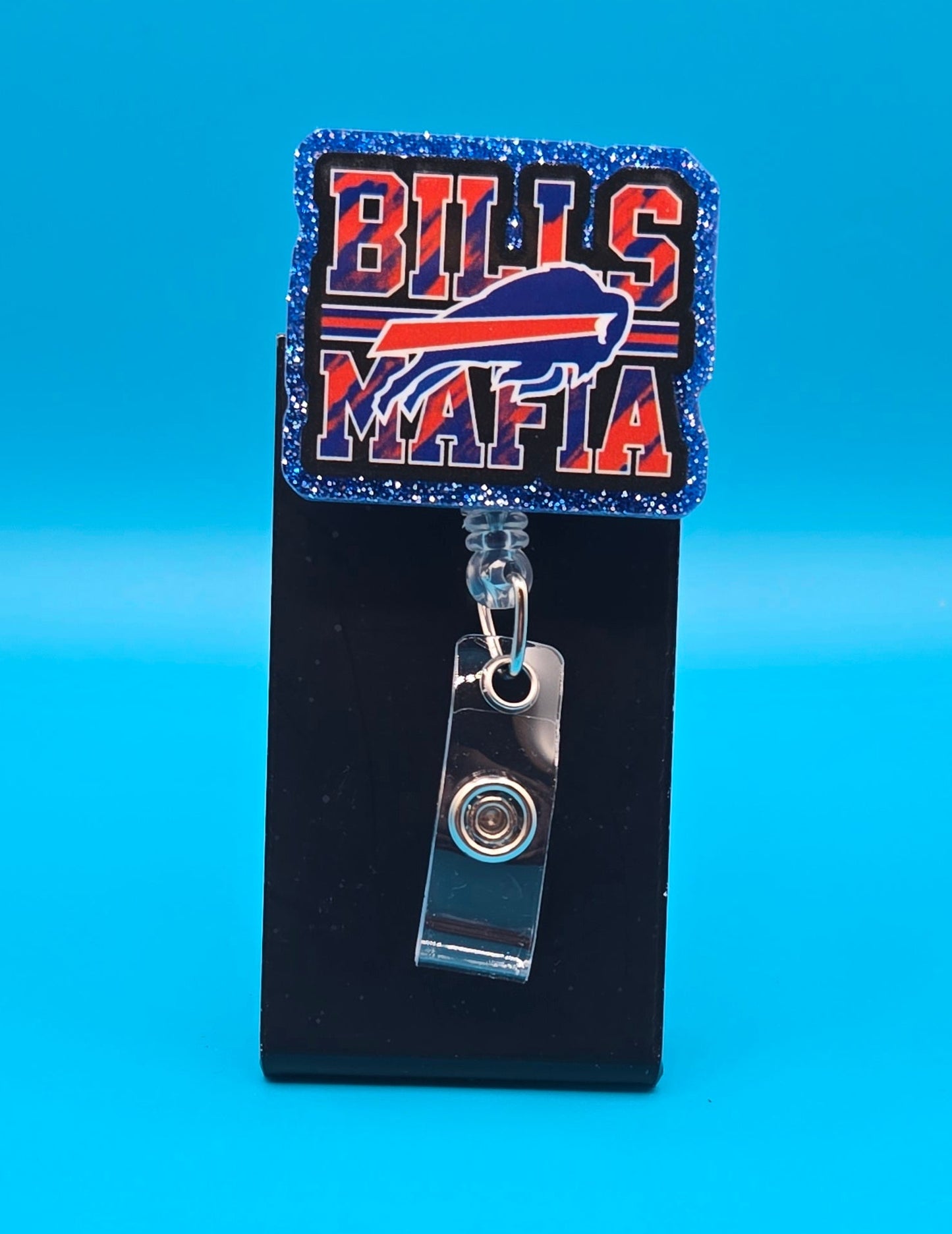 Sports Themed Football Acrylic Badge Reel