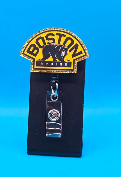 Sports Themed Hockey Acrylic Badge Reel