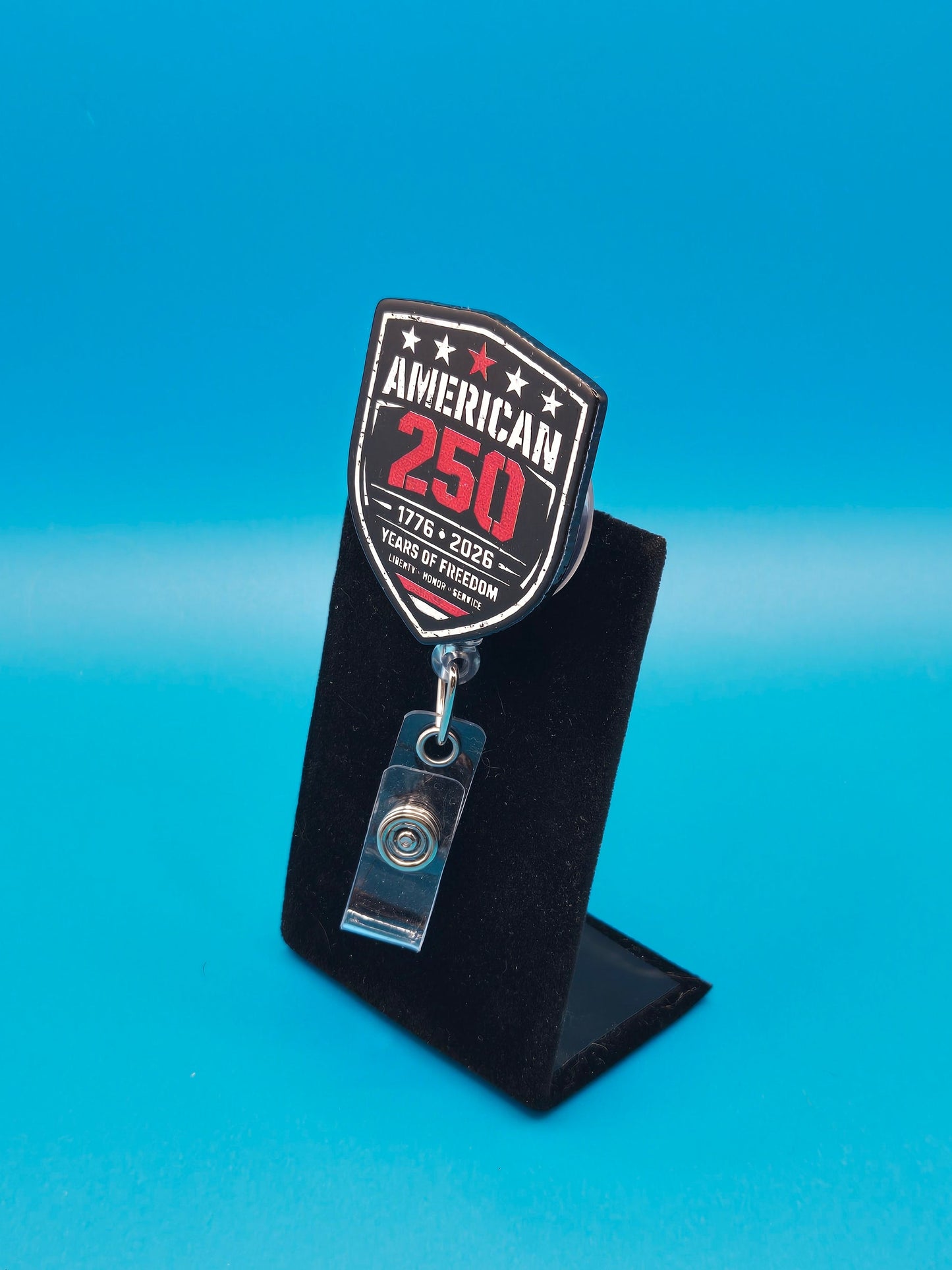 American 250 Years of Freedom Acrylic Badge Reel