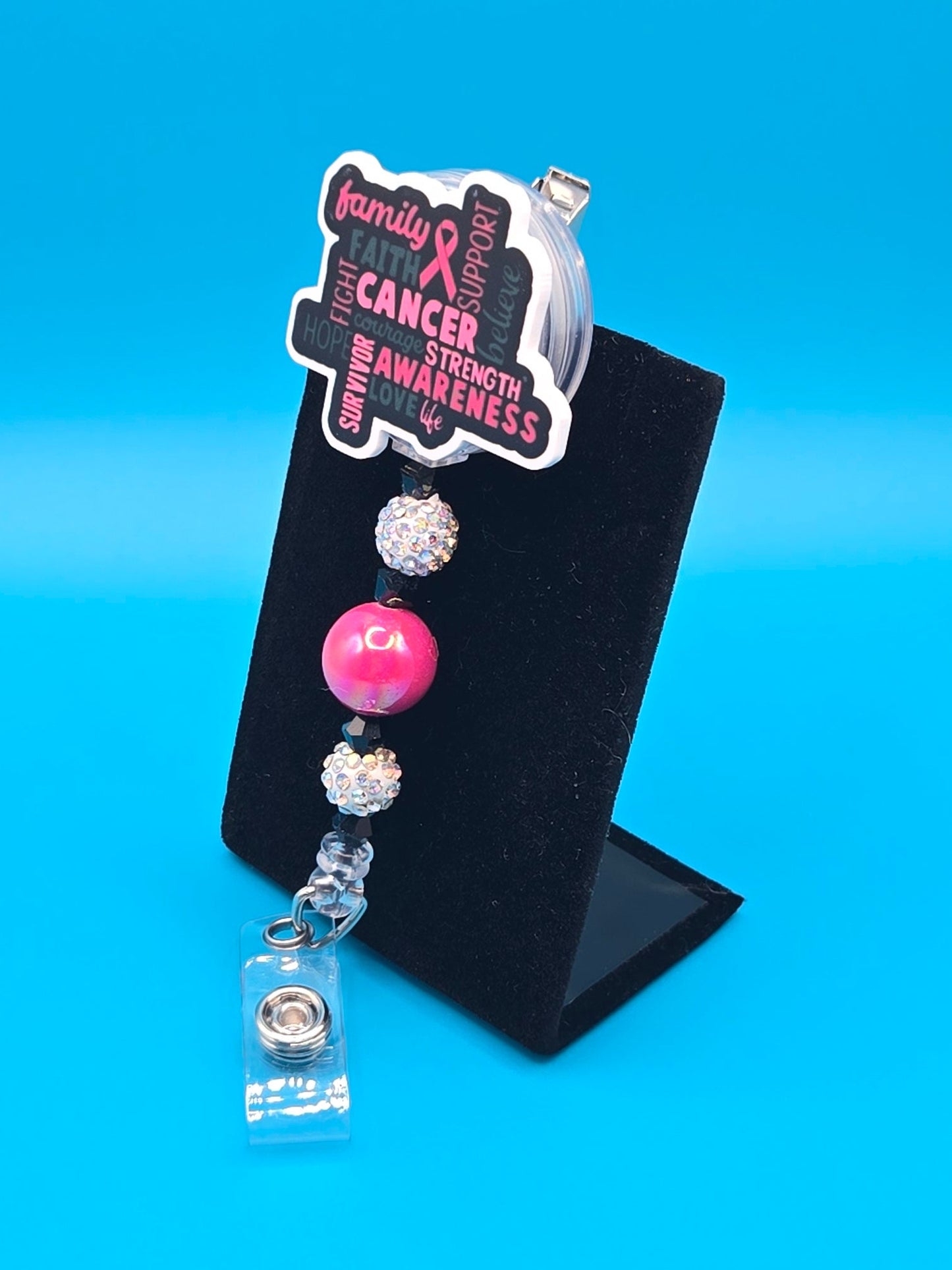 Cancer Awareness Acrylic Badge Reel