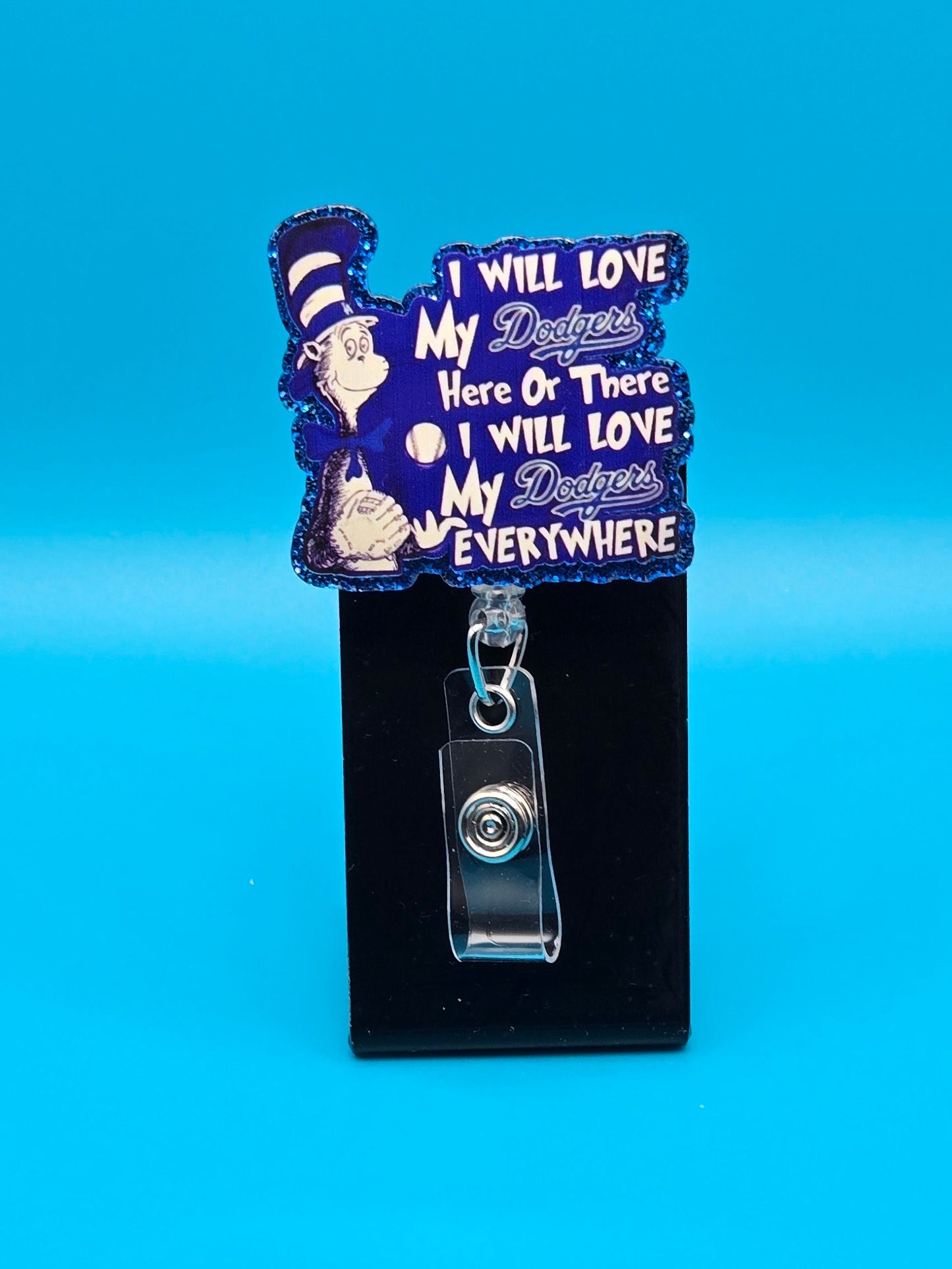 Sports Themed Baseball Sassy Acrylic Badge Reel
