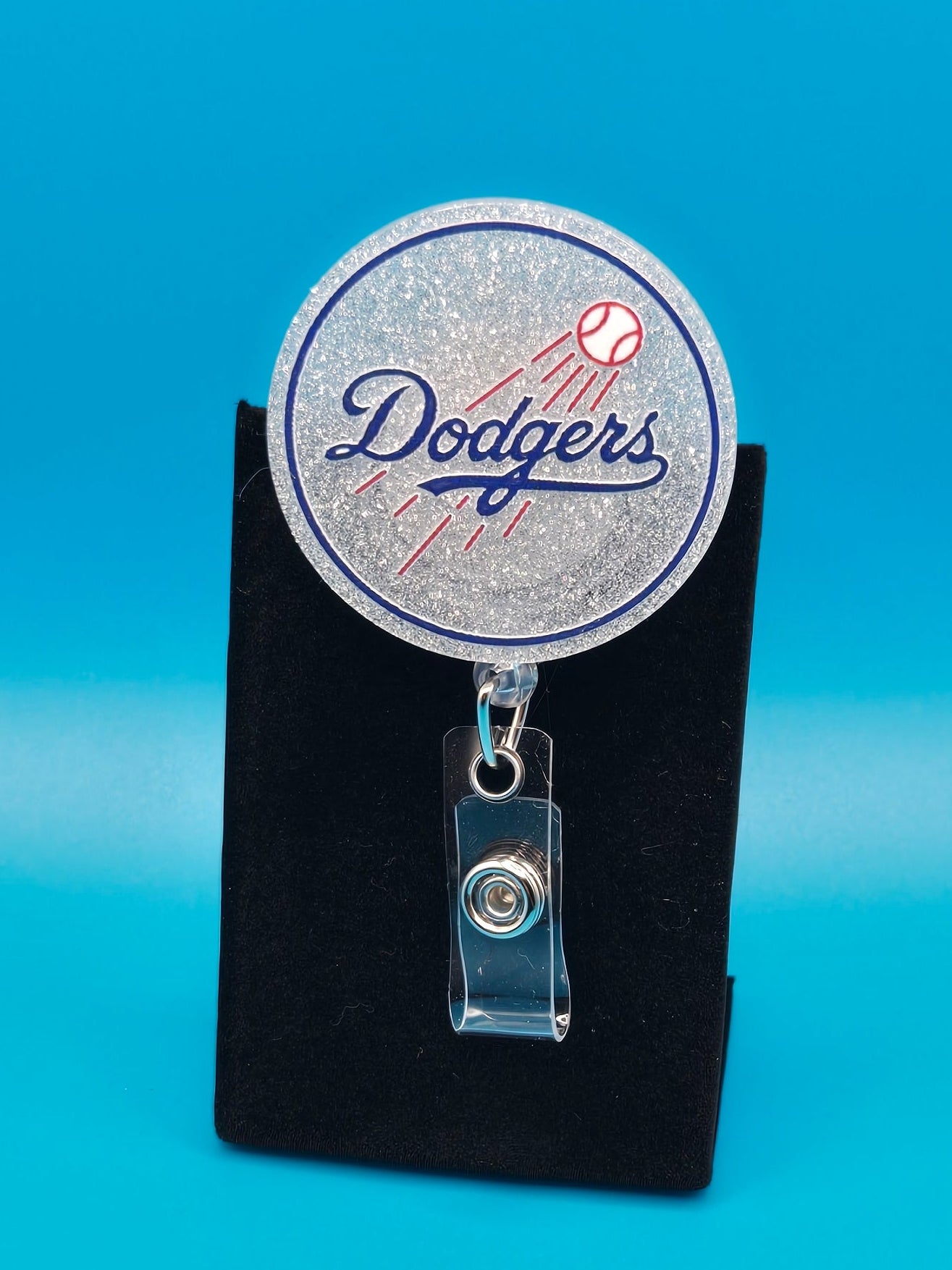 Sports Themed Baseball Acrylic Badge Reel