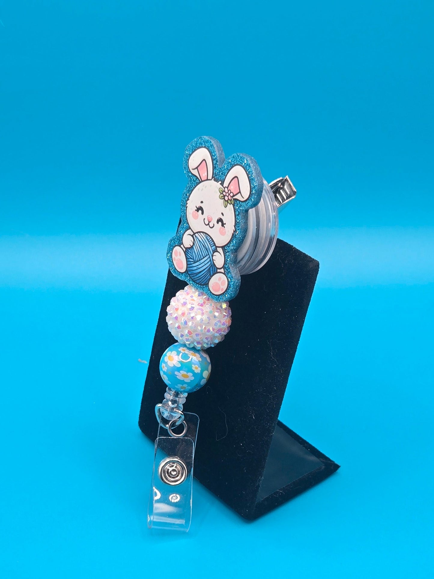 Sweet Bunny Acrylic Badge Reel