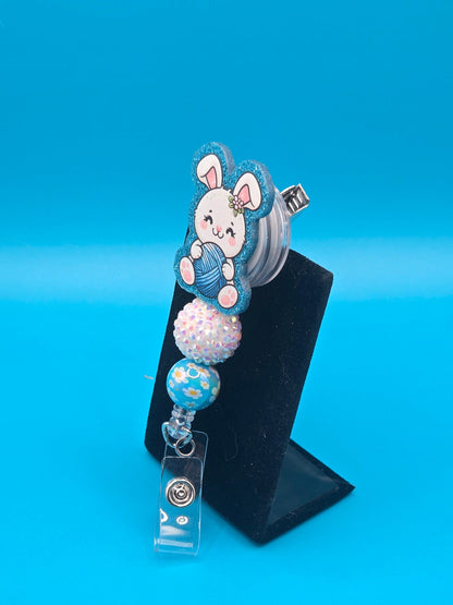 Sweet Bunny Acrylic Badge Reel