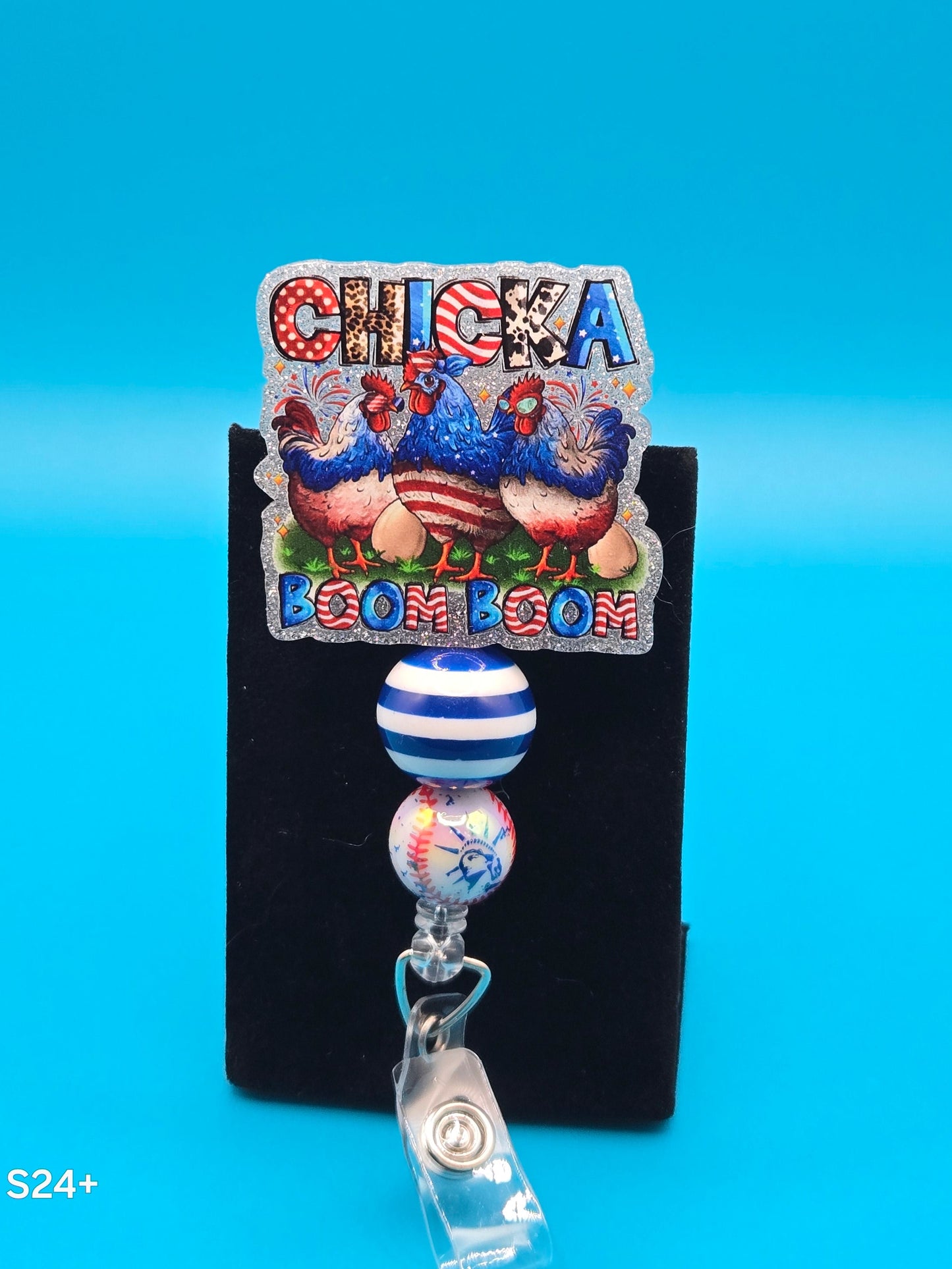 Chicka Boom Boom Acrylic Badge Reels