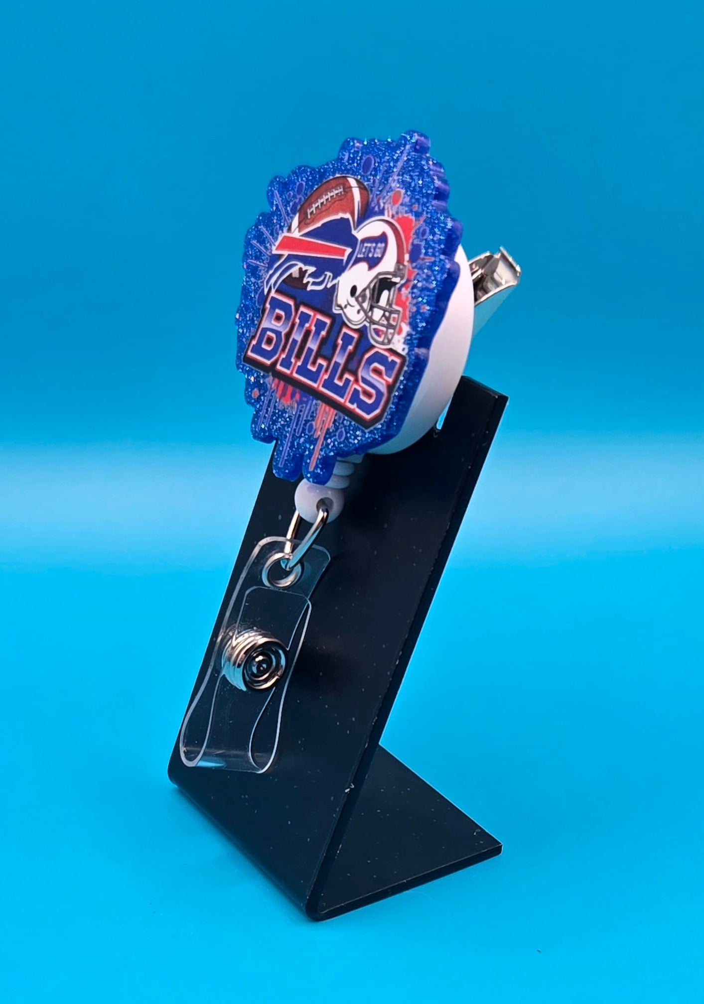 Sports Themed Football Acrylic Badge Reel