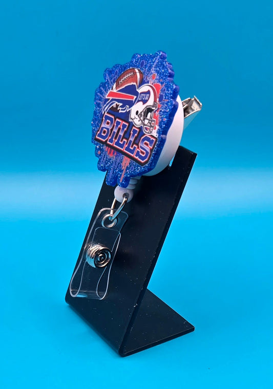 Sports Themed Football Acrylic Badge Reel