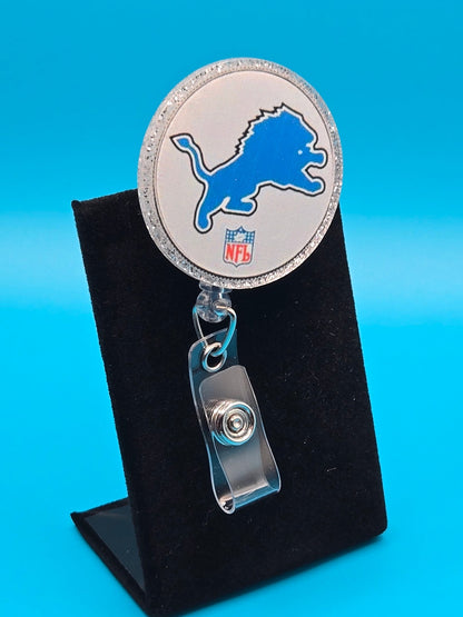 Sports Themed Football Acrylic Badge Reel