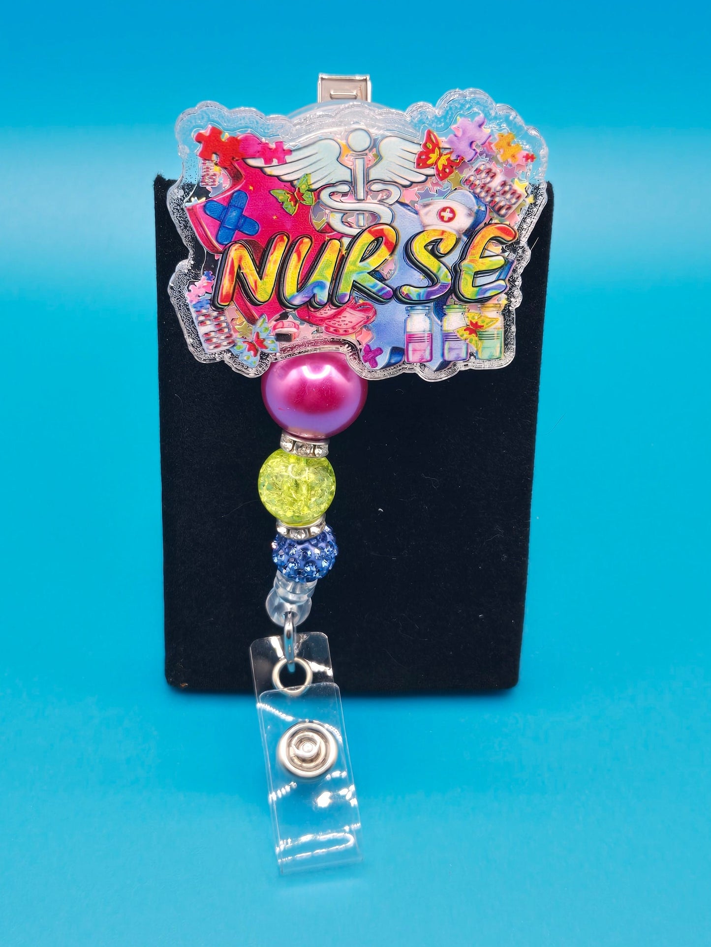 Nurse Shaker Badge Reel