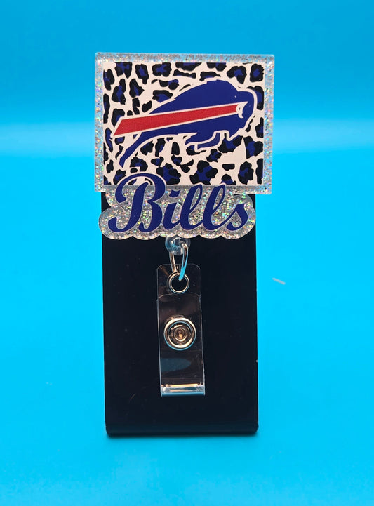 Sports Themed Football Acrylic Badge Reel