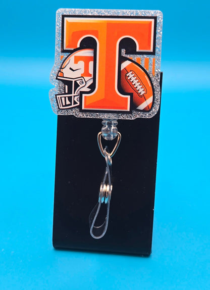 Sports Themed Football Acrylic Badge Reel