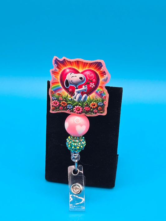 Dog Love Acrylic Badge Reel