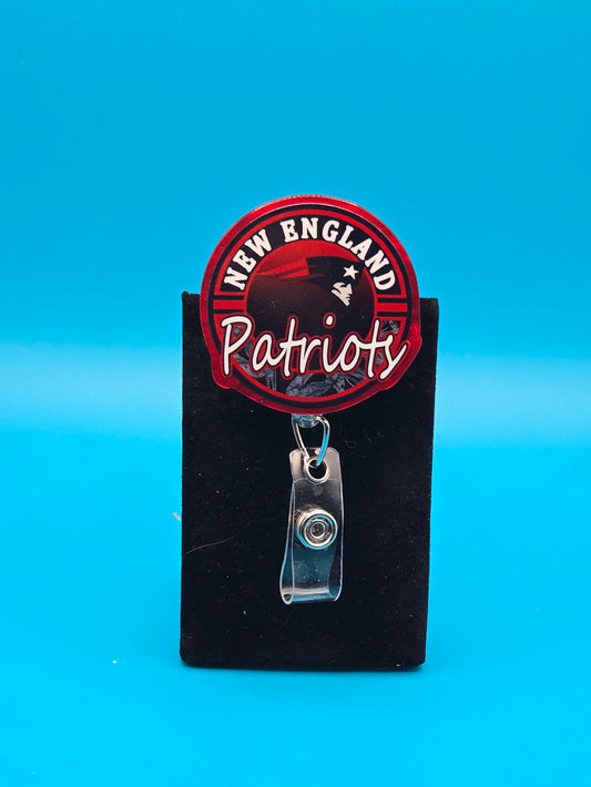 Sports Themed Football Acrylic Badge Reel