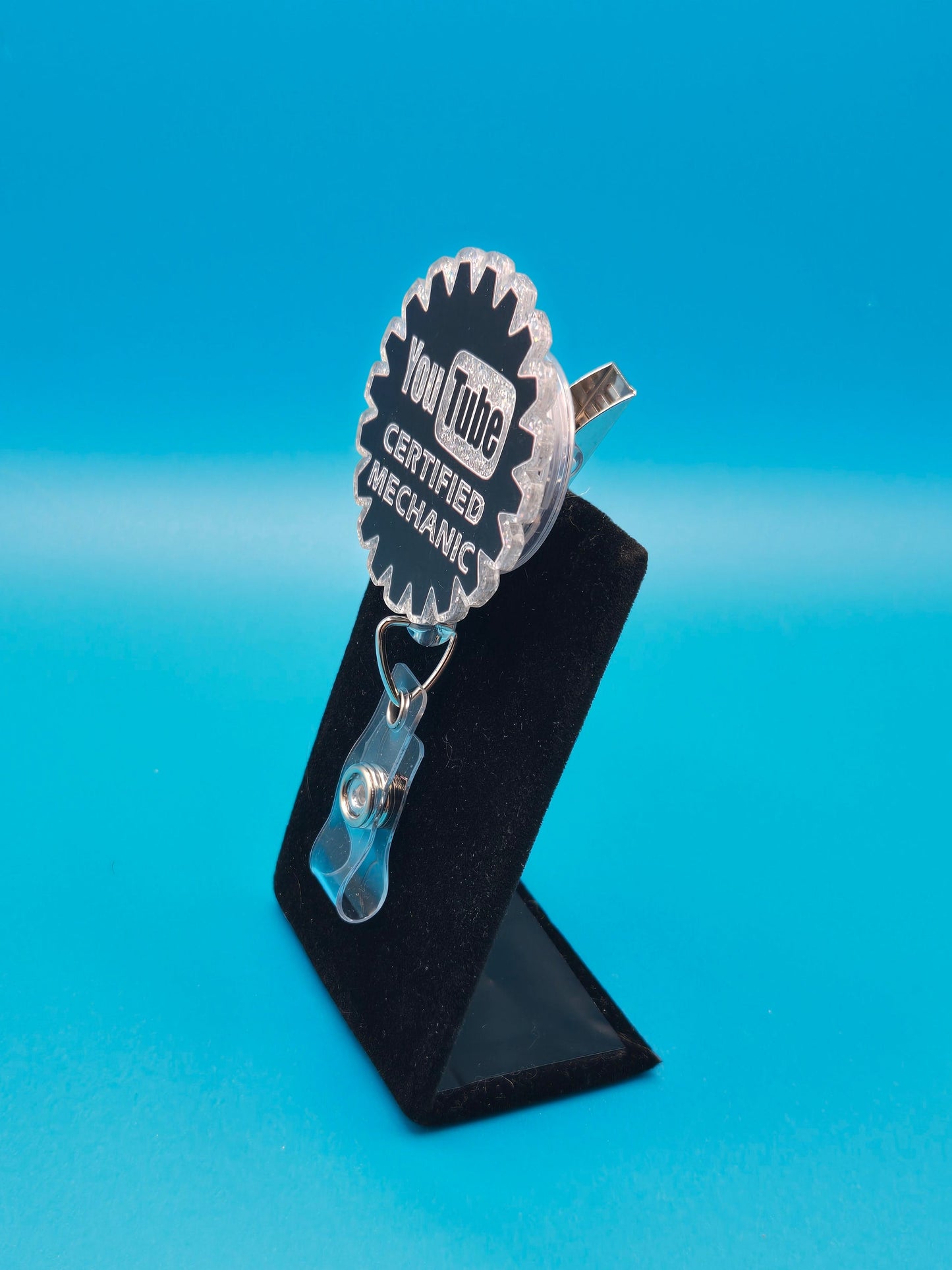 YouTube Certified Mechanic Acrylic Sassy Badge Reel