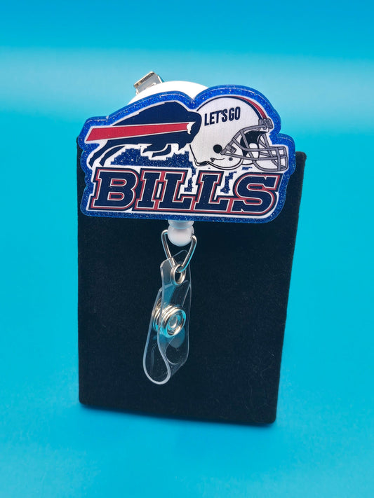 Sports Themed Football Acrylic Badge Reel