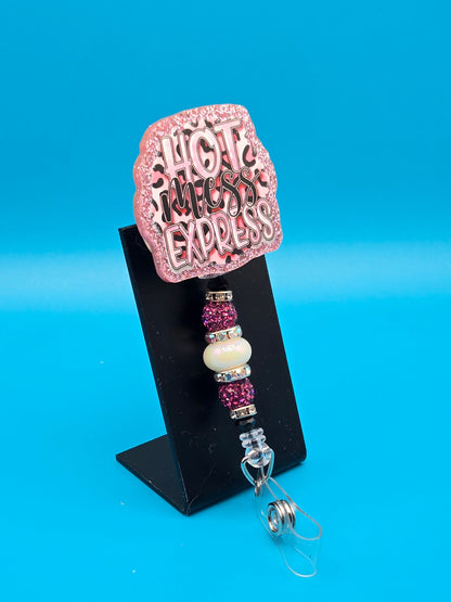 Hot Mess Express Acrylic Badge Reel