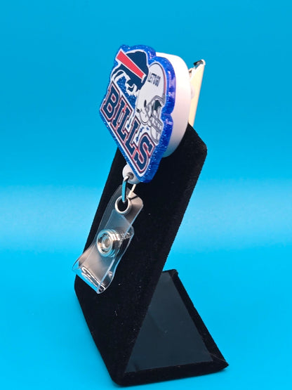 Sports Themed Football Acrylic Badge Reel