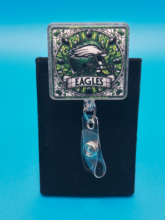 Sports Themed Football Acrylic Badge Reel
