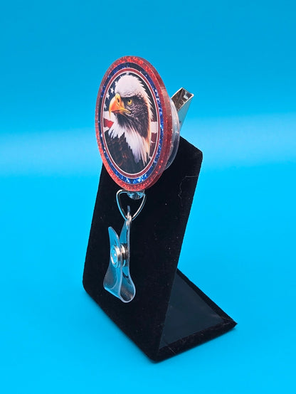 Bald Eagle Pride Acrylic Badge Reel
