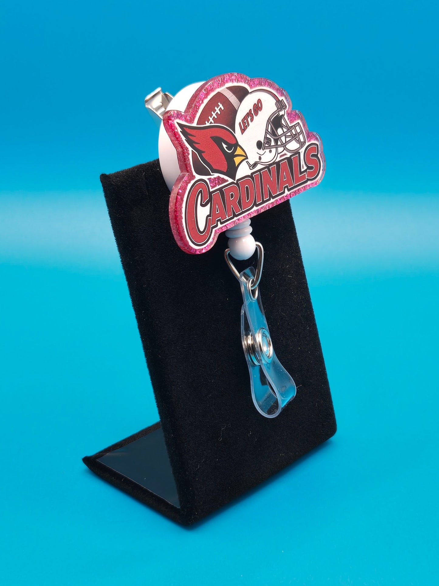 Sports Themed Football Acrylic Badge Reel