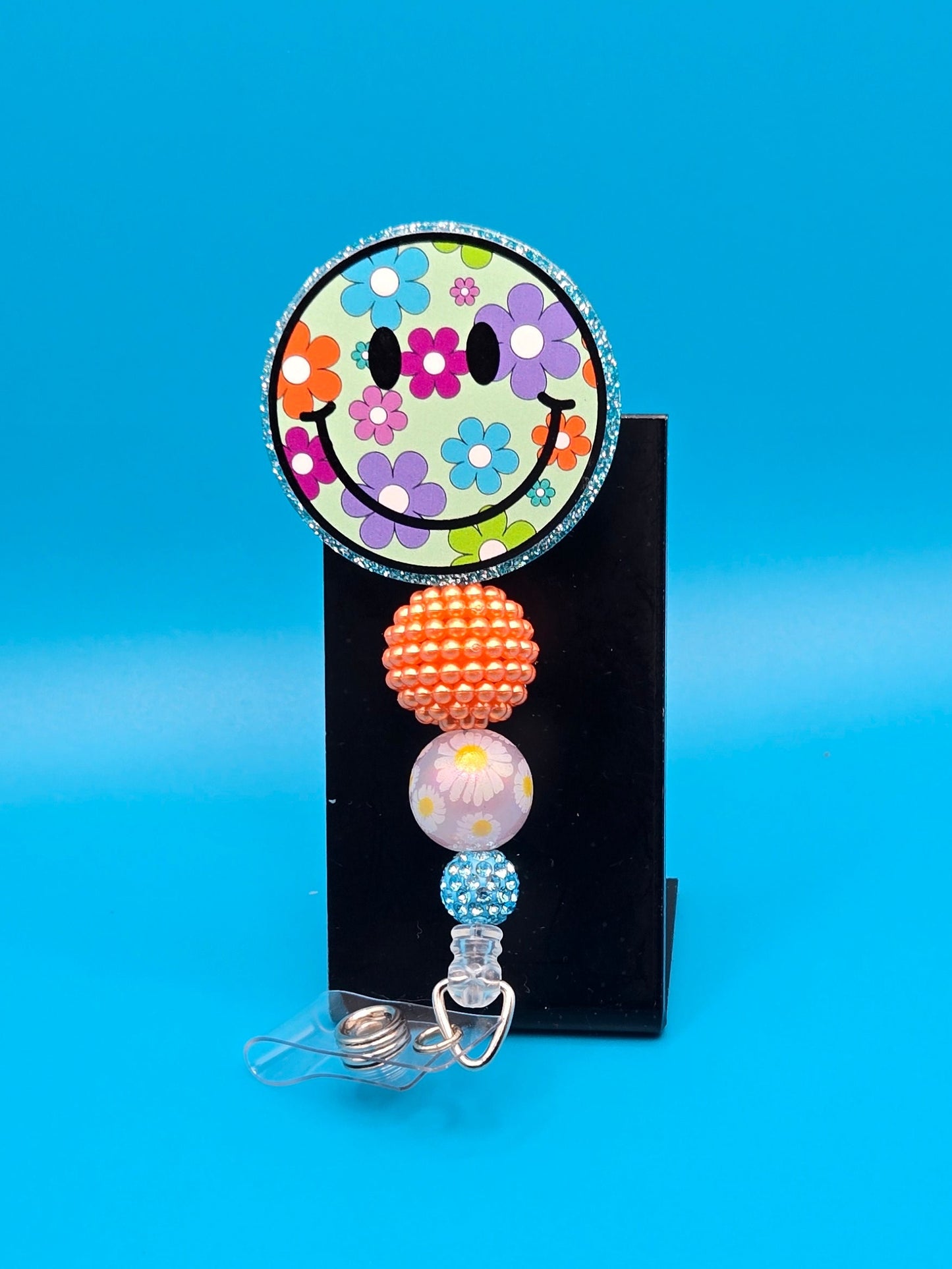 Colorful Happiness Acrylic Badge Reel