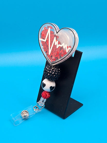Heartbeat Medical Shaker Badge Reel