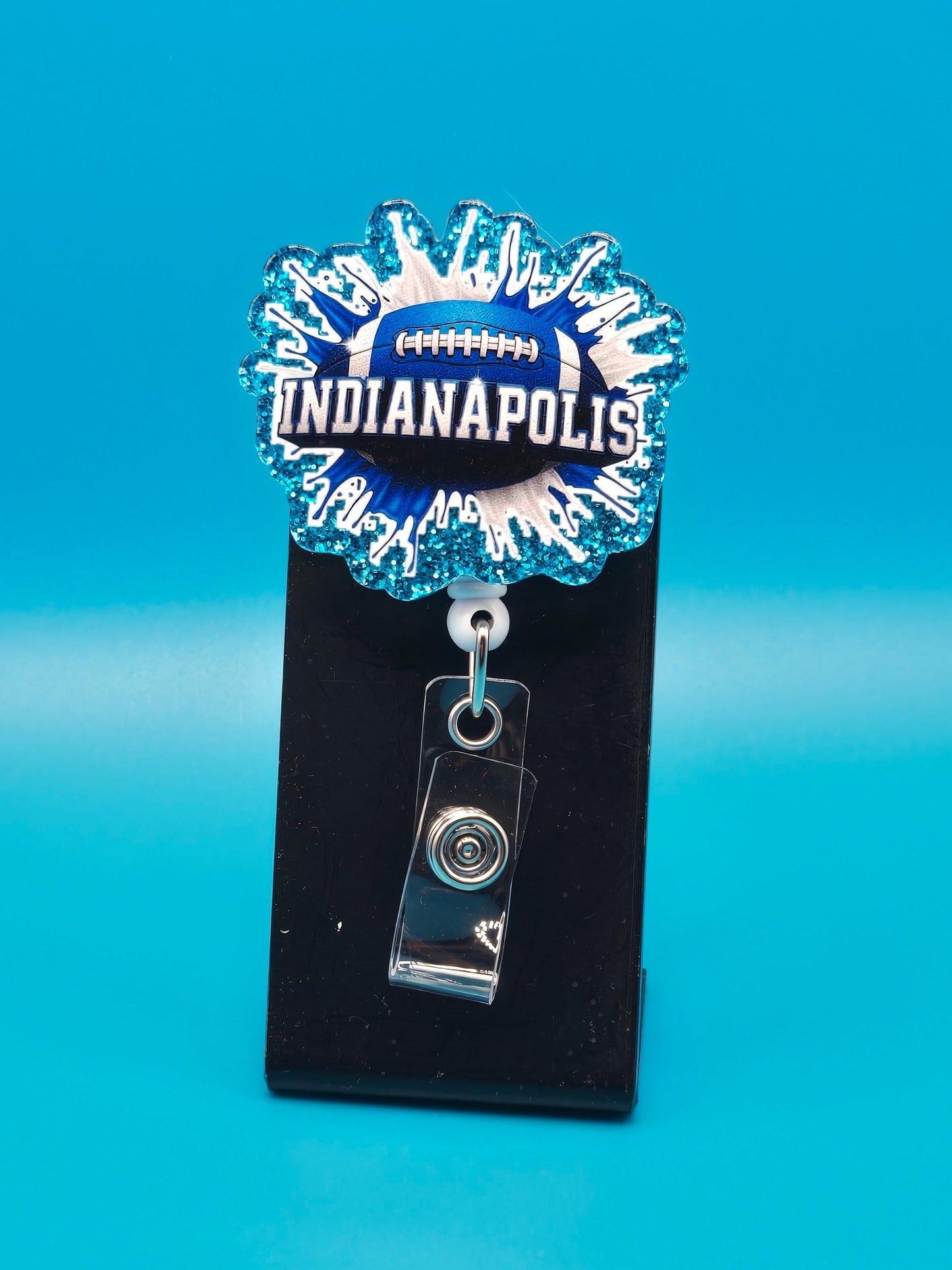 Sports Themed Football Acrylic Badge Reel