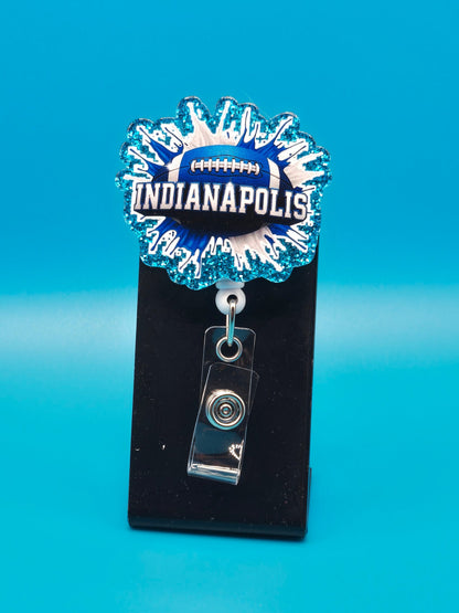 Sports Themed Football Acrylic Badge Reel