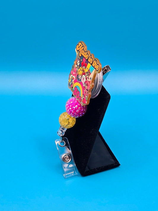 Made in the 80's Acrylic Badge Reel