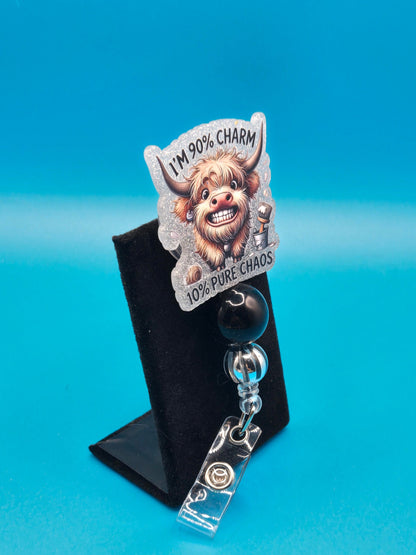 Pure Chaos Acrylic Sassy Badge Reel