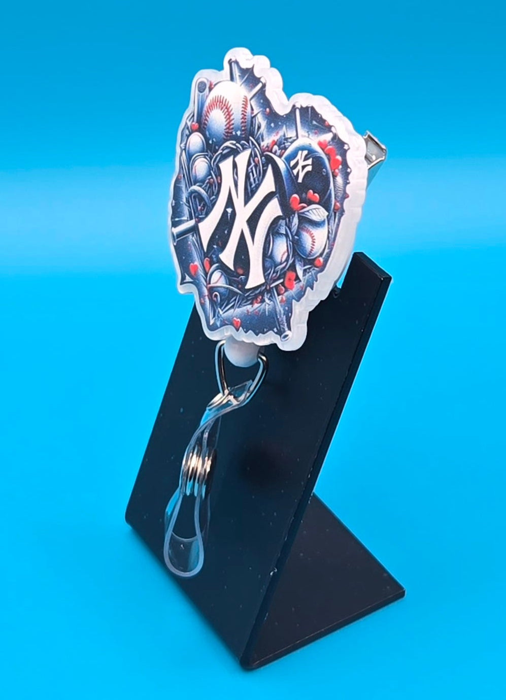 Sports Themed Baseball Acrylic Badge Reel