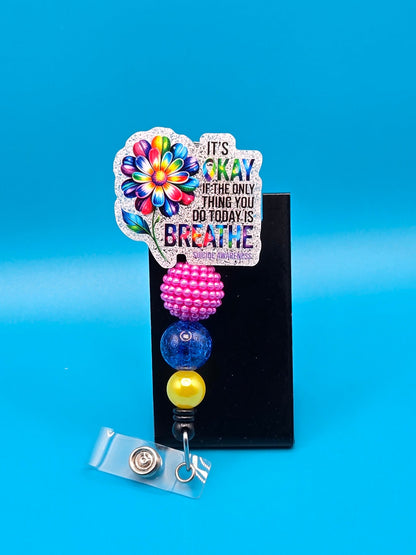 Suicide Awareness Acrylic Badge Reel