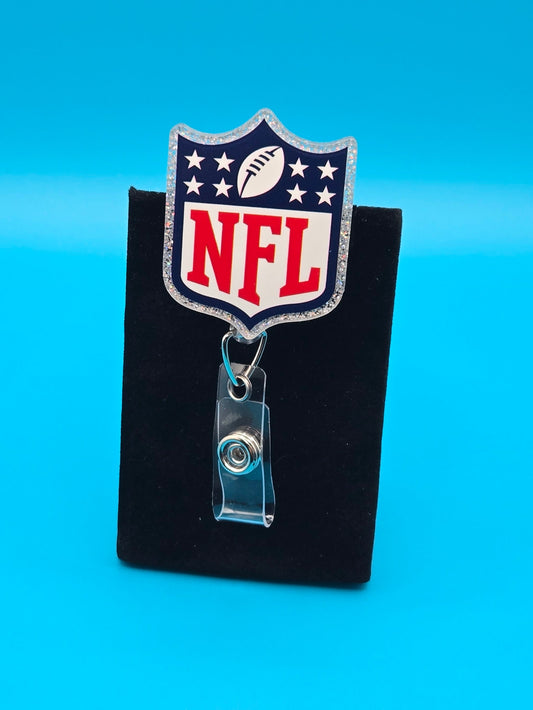 Sports Themed Football Acrylic Badge Reel
