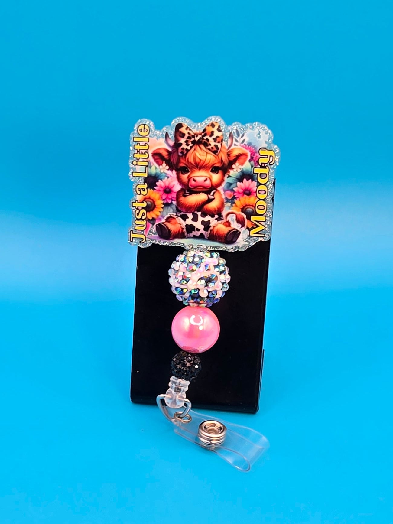 Just a Little Moody Acrylic Badge Reel