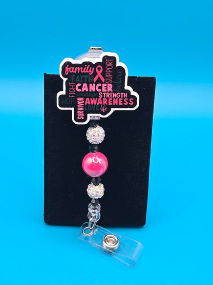 Cancer Awareness Acrylic Badge Reel