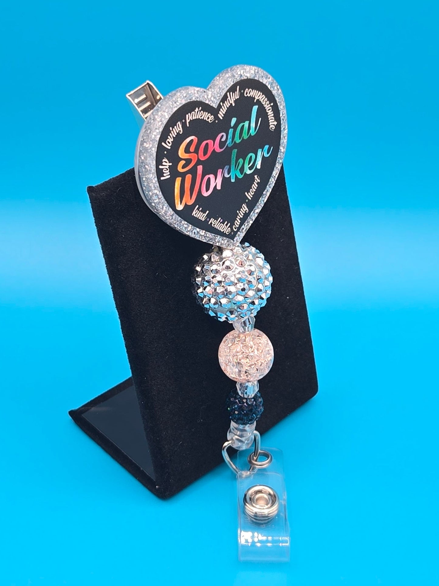Social Worker Acrylic Badge Reel