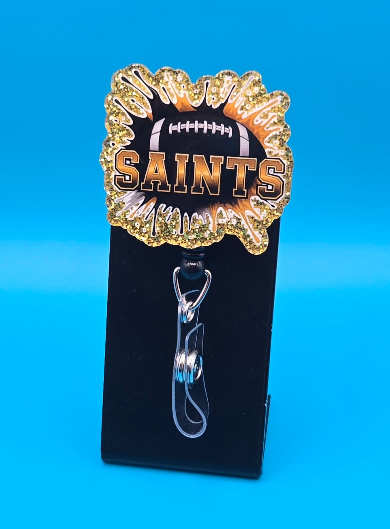 Sports Themed Football Acrylic Badge Reel