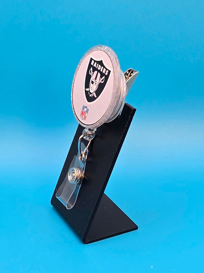 Sports Themed Football Acrylic Badge Reel