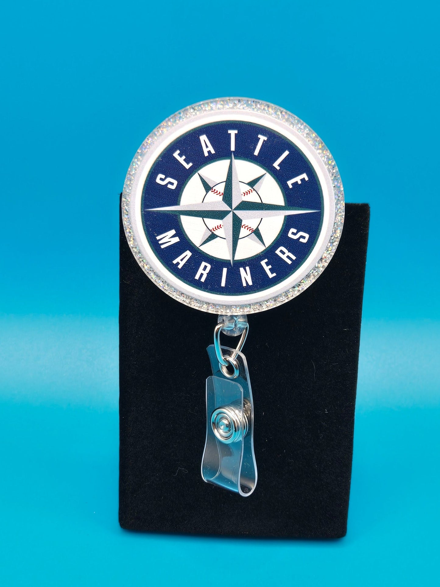 Sports Themed Baseball Acrylic Badge Reel
