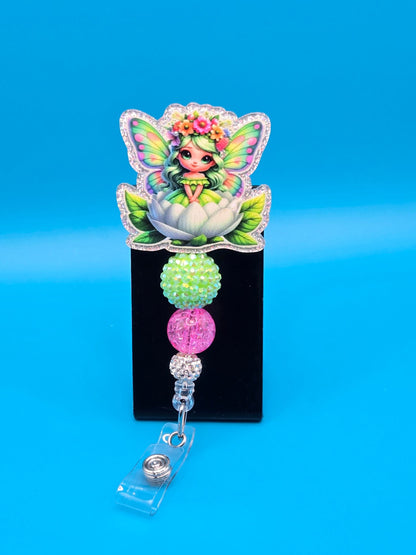 Spring Fairy Acrylic Badge Reel