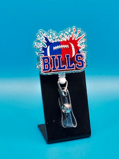 Sports Themed Football Acrylic Badge Reel