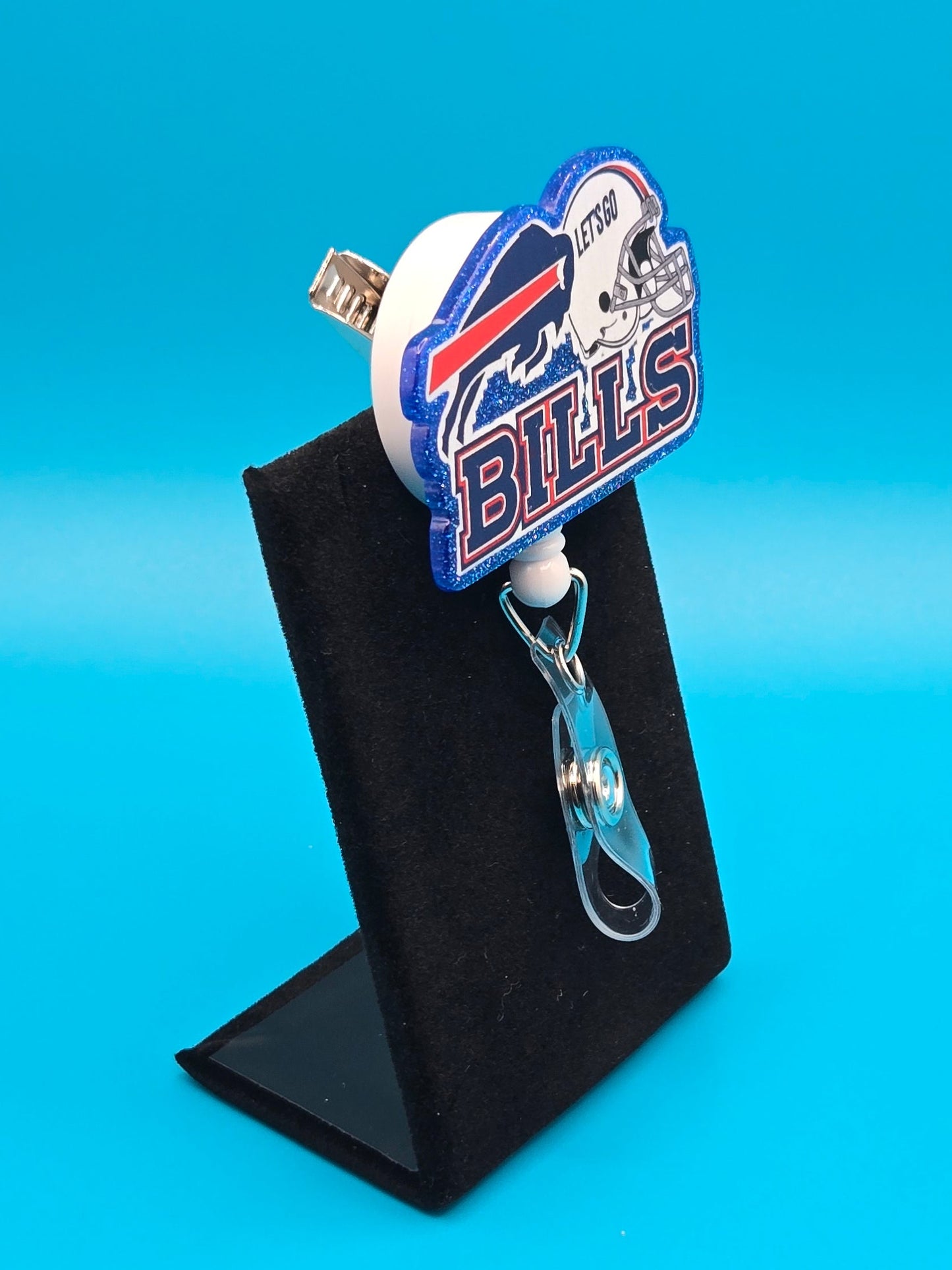 Sports Themed Football Acrylic Badge Reel