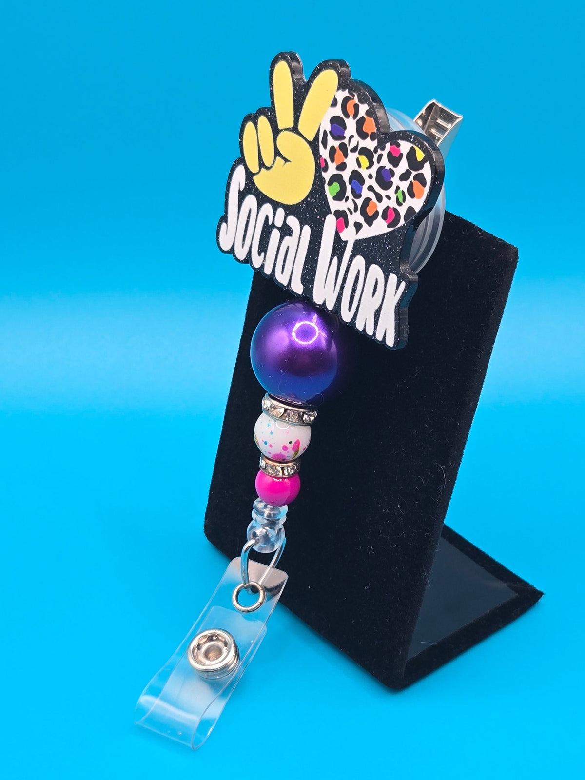 Social Work Acrylic Badge Reel