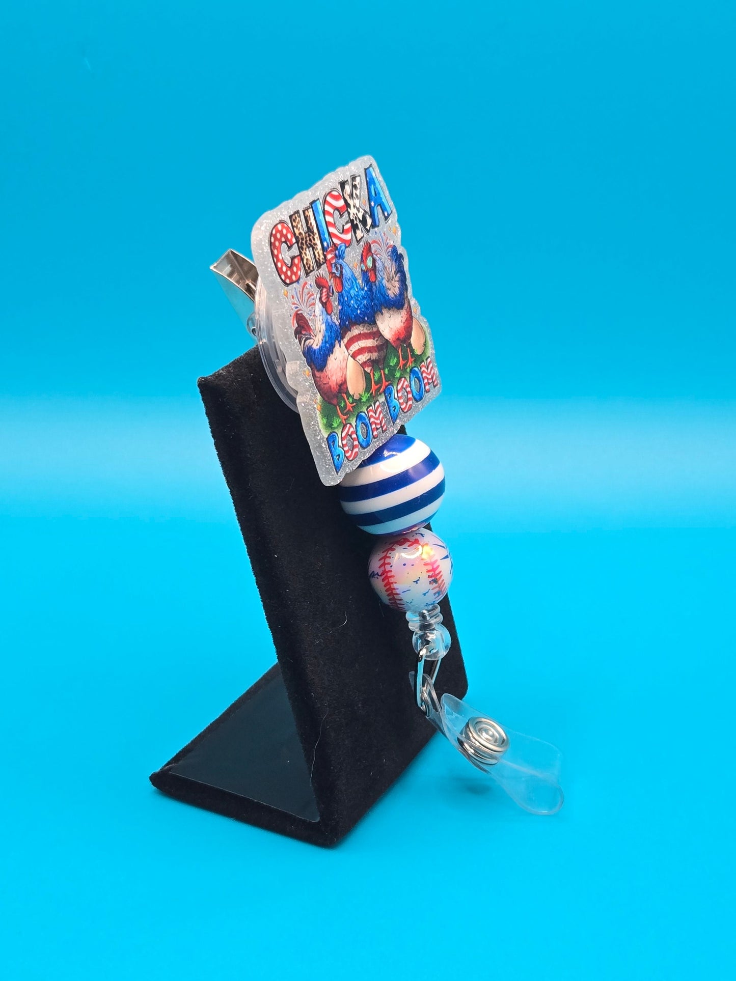 Chicka Boom Boom Acrylic Badge Reels