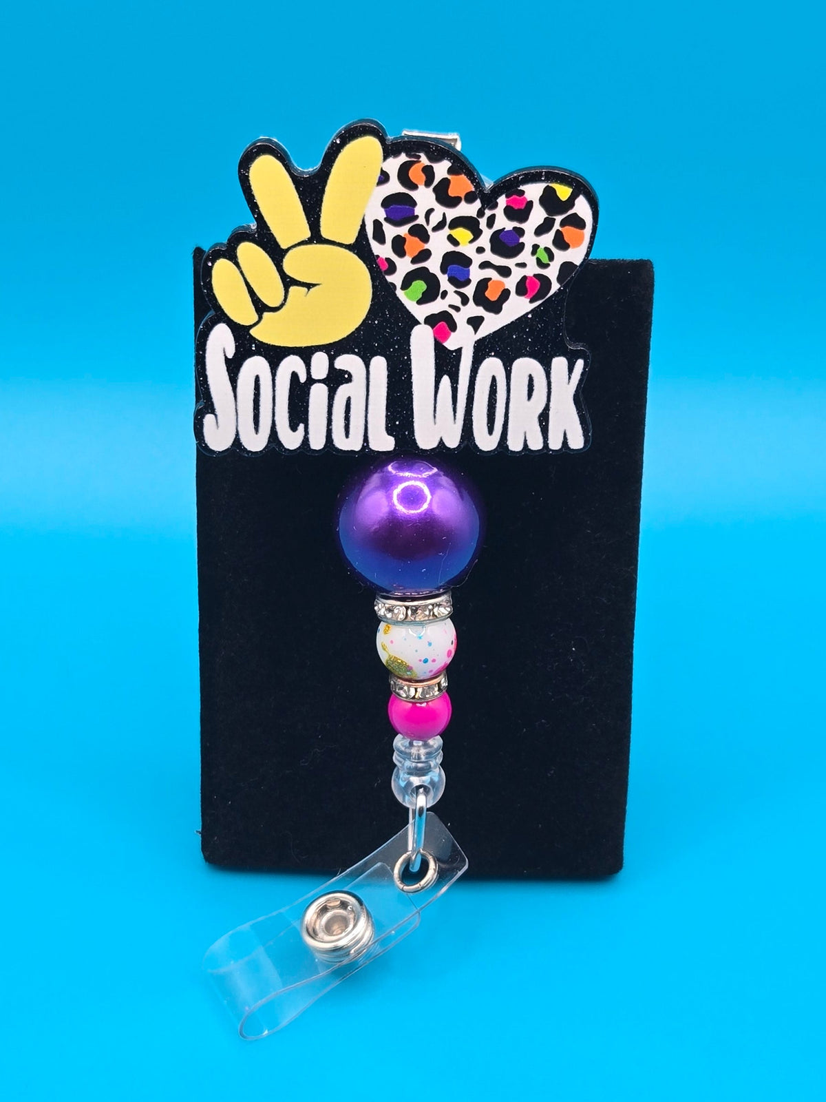Social Work Acrylic Badge Reel
