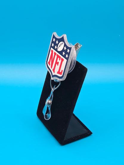 Sports Themed Football Acrylic Badge Reel