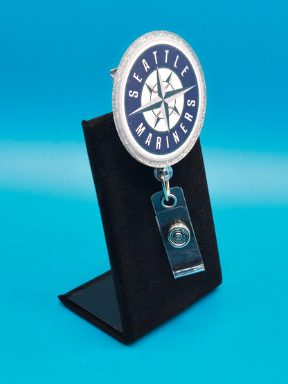 Sports Themed Baseball Acrylic Badge Reel