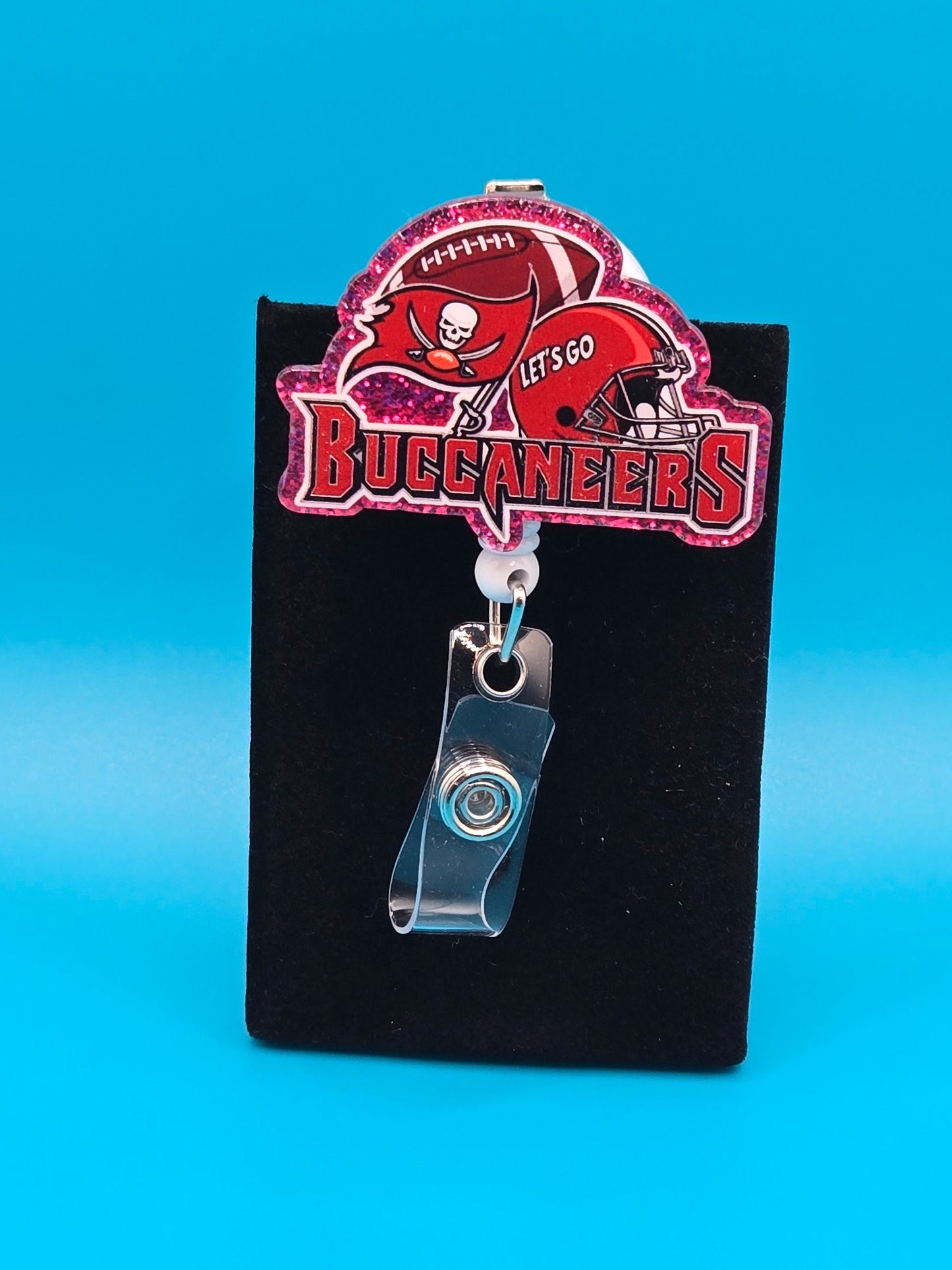 Sports Themed Football Acrylic Badge Reel