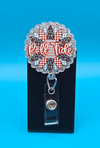 Sports Themed Football Acrylic Badge Reel