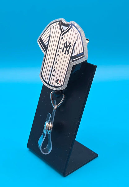 Sports Themed Baseball Acrylic Badge Reel